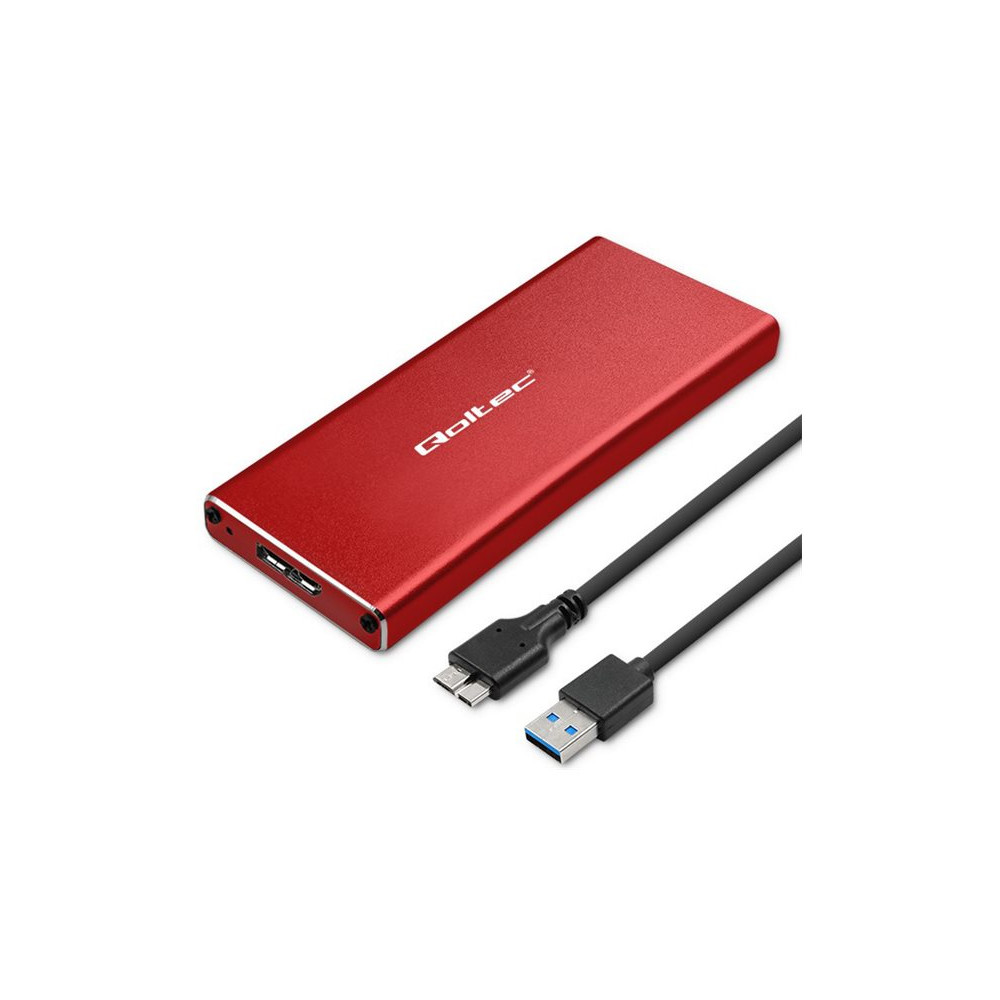 Produktbild för Qoltec - förvaringslåda - NGFF - SATA 6Gb/s - USB 3.0