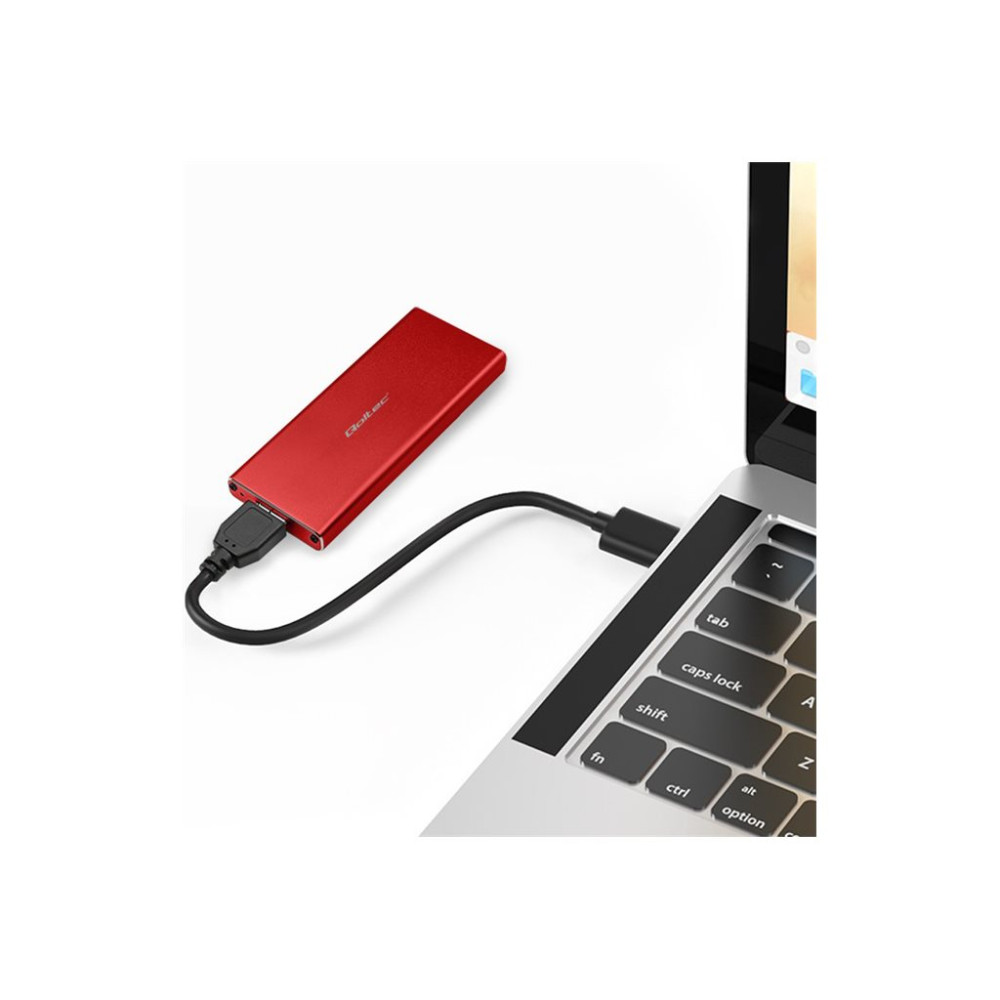 Produktbild för Qoltec - förvaringslåda - NGFF - SATA 6Gb/s - USB 3.0