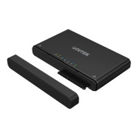 Produktbild för Unitek SolidForce+ - förvaringslåda - SATA 6Gb/s / PCIe 3.0 x2 (NVMe) - USB 3.2 (Gen 2)