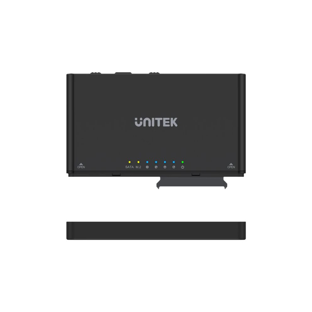 Produktbild för Unitek SolidForce+ - förvaringslåda - SATA 6Gb/s / PCIe 3.0 x2 (NVMe) - USB 3.2 (Gen 2)