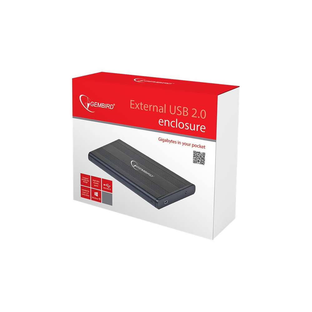 Produktbild för Gembird EE2-U2S-5 - förvaringslåda - SATA 3Gb/s - USB 2.0