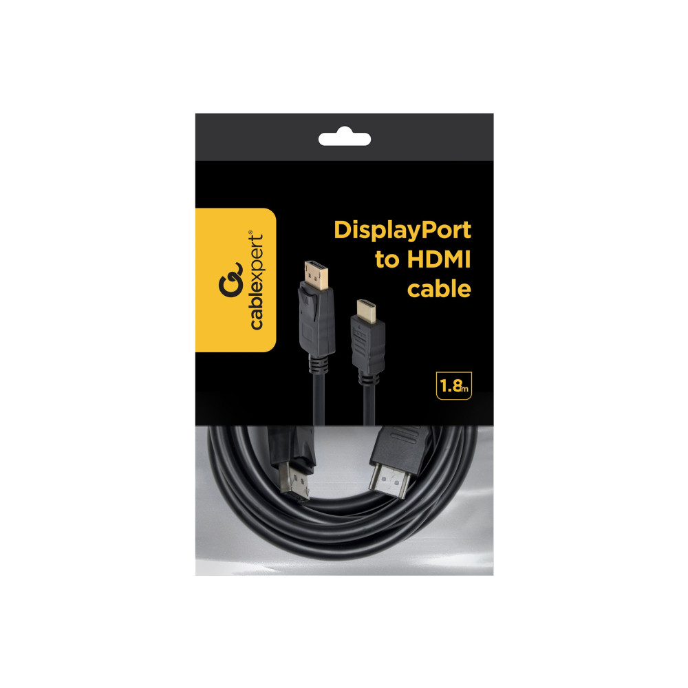 Produktbild för Cablexpert CC-DP-HDMI-6 - adapterkabel - DisplayPort / HDMI - 1.8 m