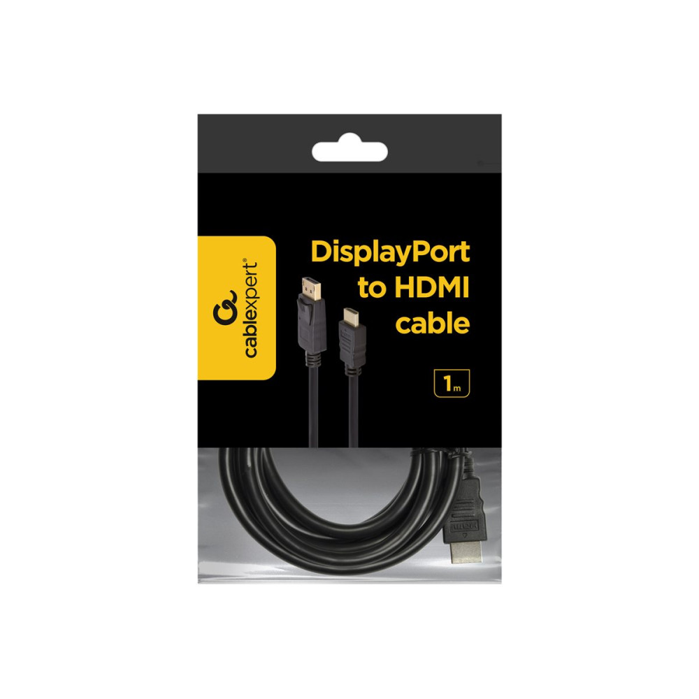 Produktbild för Cablexpert CC-DP-HDMI-1M - adapterkabel - DisplayPort / HDMI - 1 m