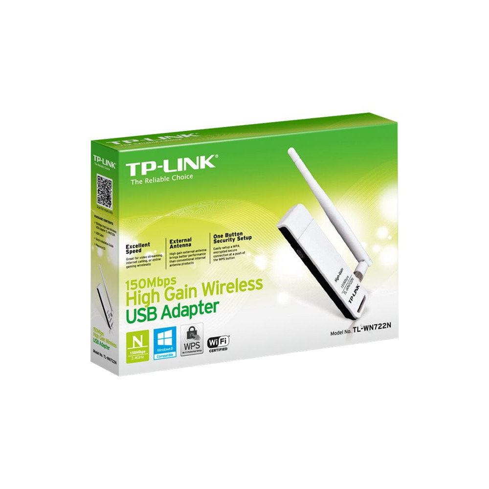 Produktbild för TP-Link TL-WN722N - nätverksadapter - USB 2.0