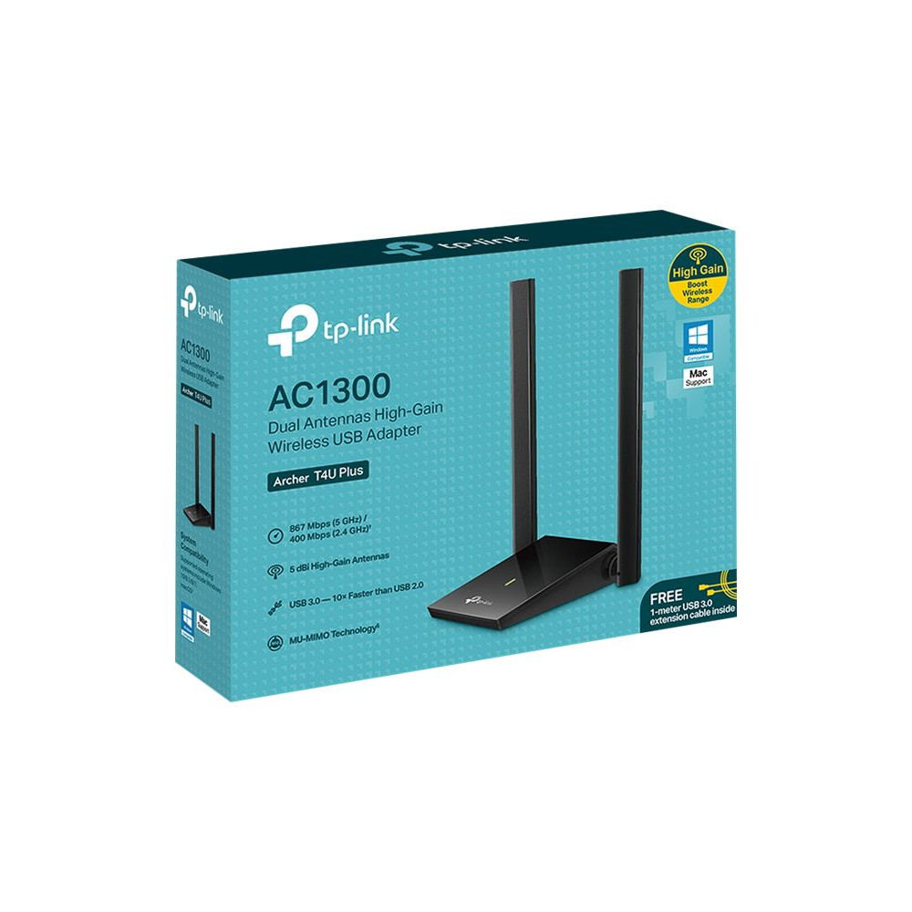 Produktbild för TP-Link Archer T4U Plus - nätverksadapter - USB 3.0