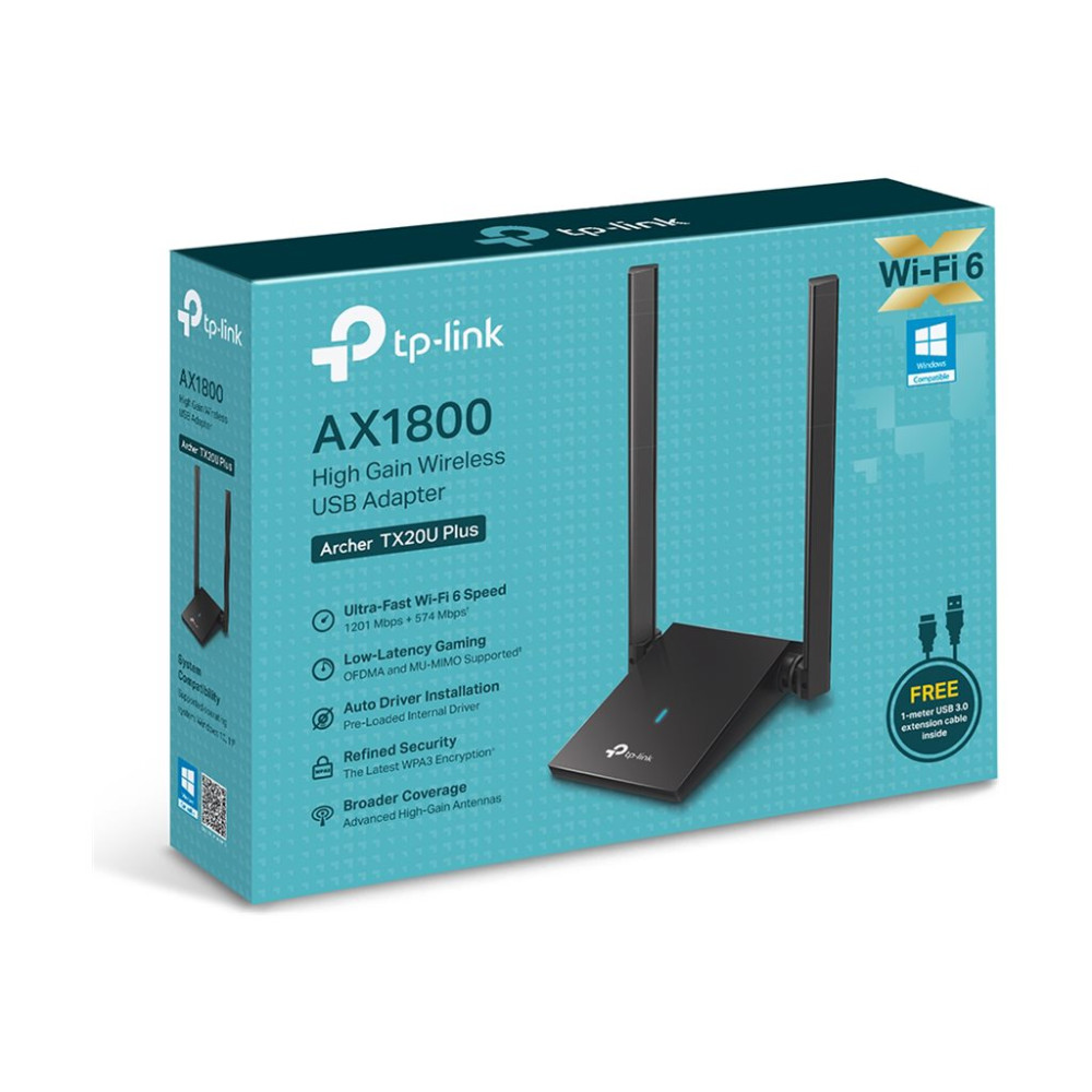 Produktbild för TP-Link Archer TX20U plus V1 - nätverksadapter - USB 3.0
