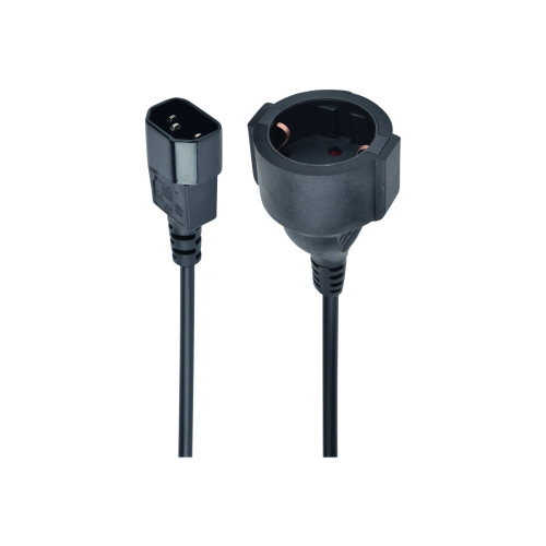 Gembird Cablexpert - strömadapter - IEC 60320 C14 till CEE 7/4 - 15 cm