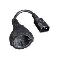 Produktbild för Cablexpert - strömadapter - IEC 60320 C14 till CEE 7/4 - 15 cm