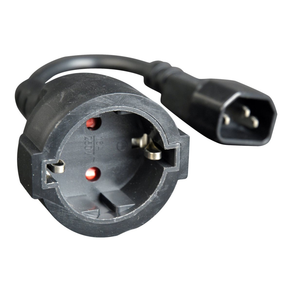 Produktbild för Cablexpert - strömadapter - IEC 60320 C14 till CEE 7/4 - 15 cm