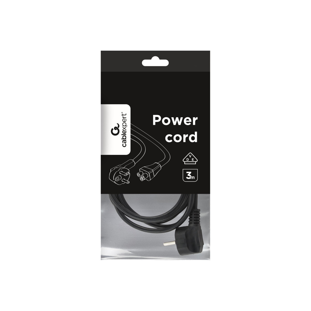 Produktbild för Cablexpert PC-186-ML12 - strömkabel - IEC 60320 C5 till power CEE 7/7 - 3 m