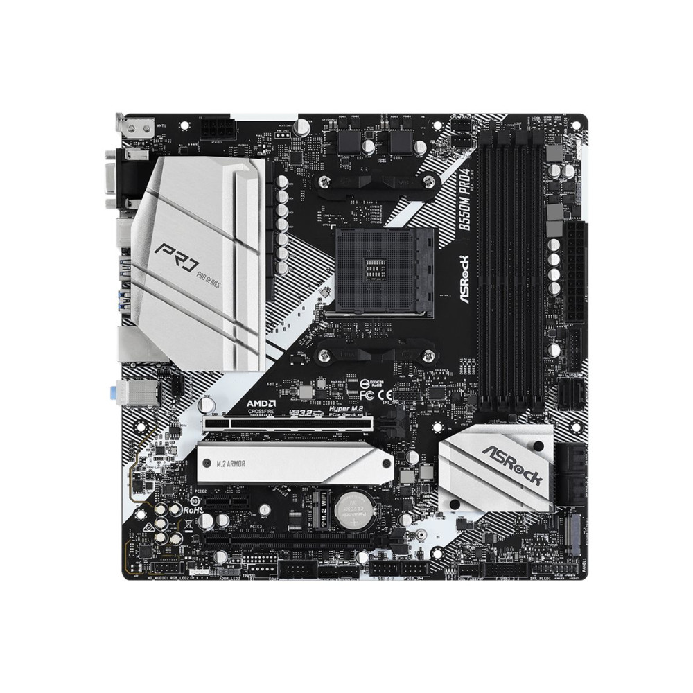 Produktbild för ASRock B550M Pro4 - moderkort - micro ATX - Socket AM4 - AMD B550