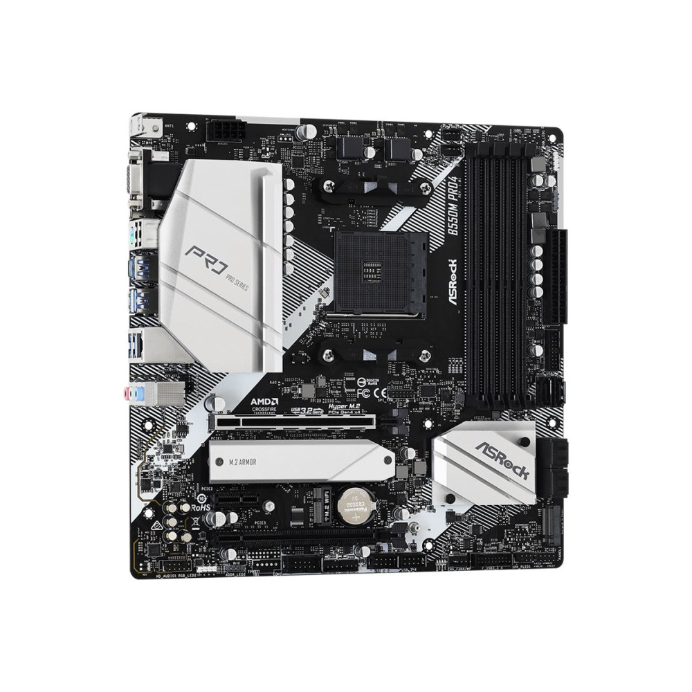 Produktbild för ASRock B550M Pro4 - moderkort - micro ATX - Socket AM4 - AMD B550