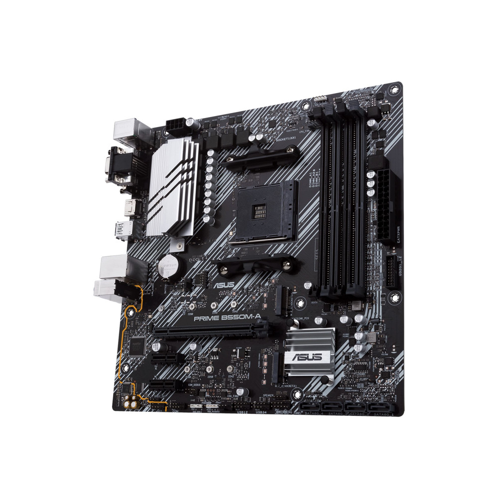 Produktbild för ASUS PRIME B550M-A - moderkort - micro ATX - Socket AM4 - AMD B550