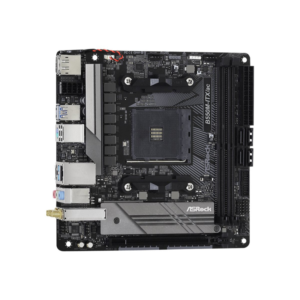 Produktbild för ASRock B550M-ITX/ac - moderkort - mini ITX - Socket AM4 - AMD B550