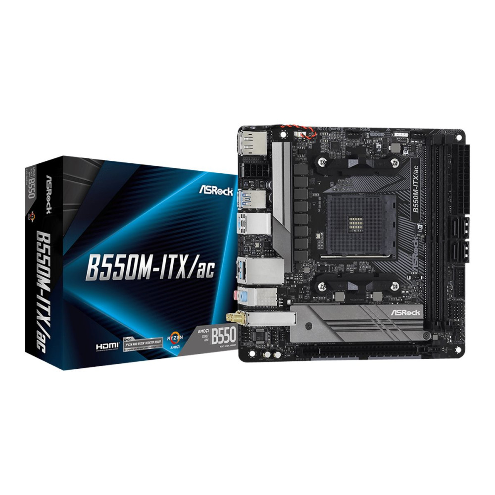 Produktbild för ASRock B550M-ITX/ac - moderkort - mini ITX - Socket AM4 - AMD B550