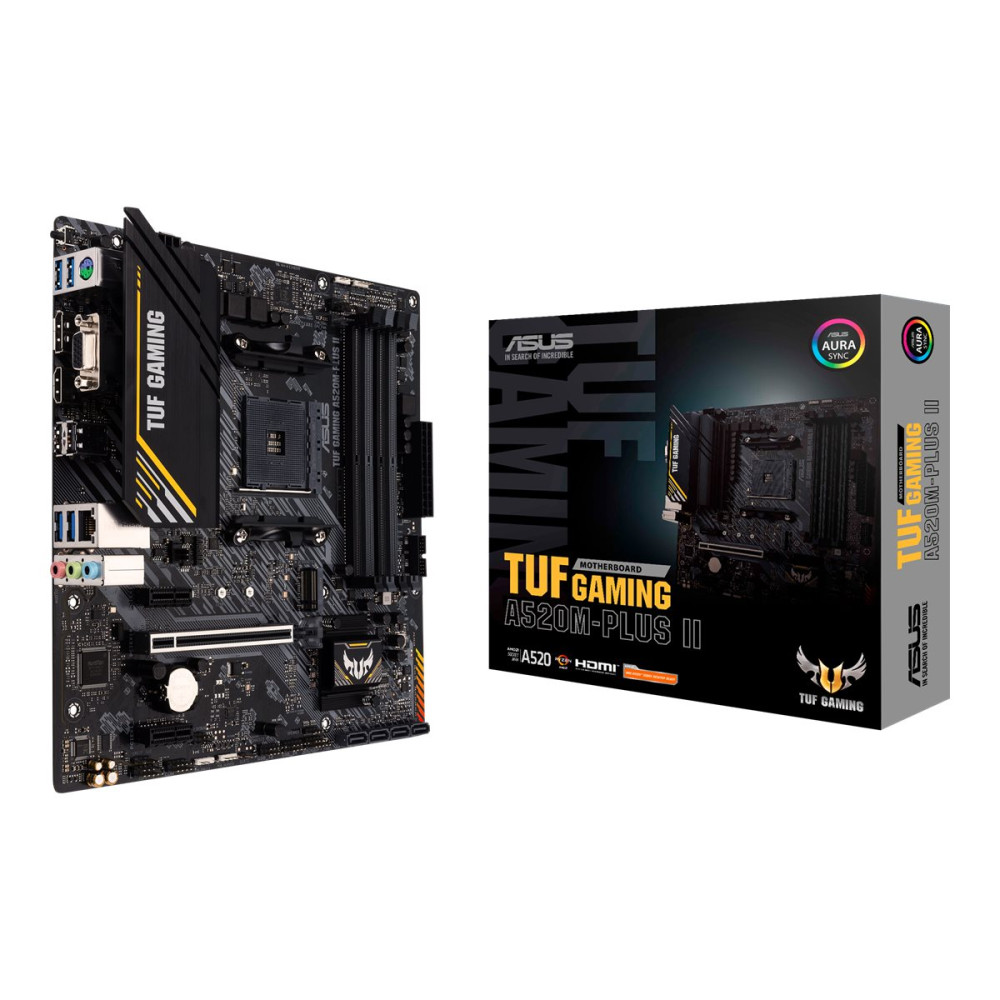 Produktbild för ASUS TUF GAMING A520M-PLUS II - moderkort - micro ATX - Socket AM4 - AMD A520