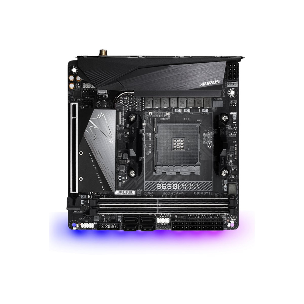 Produktbild för Gigabyte B550I AORUS PRO AX - 1.0 - moderkort - mini ITX - Socket AM4 - AMD B550