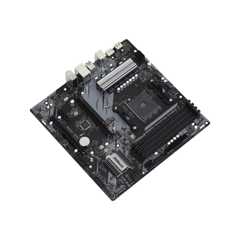 Produktbild för ASRock B550M Phantom Gaming 4 - moderkort - micro ATX - Socket AM4 - AMD B550