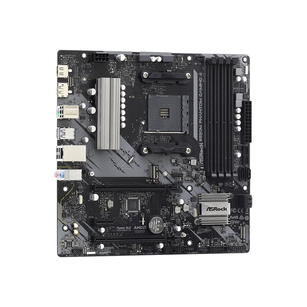 Produktbild för ASRock B550M Phantom Gaming 4 - moderkort - micro ATX - Socket AM4 - AMD B550