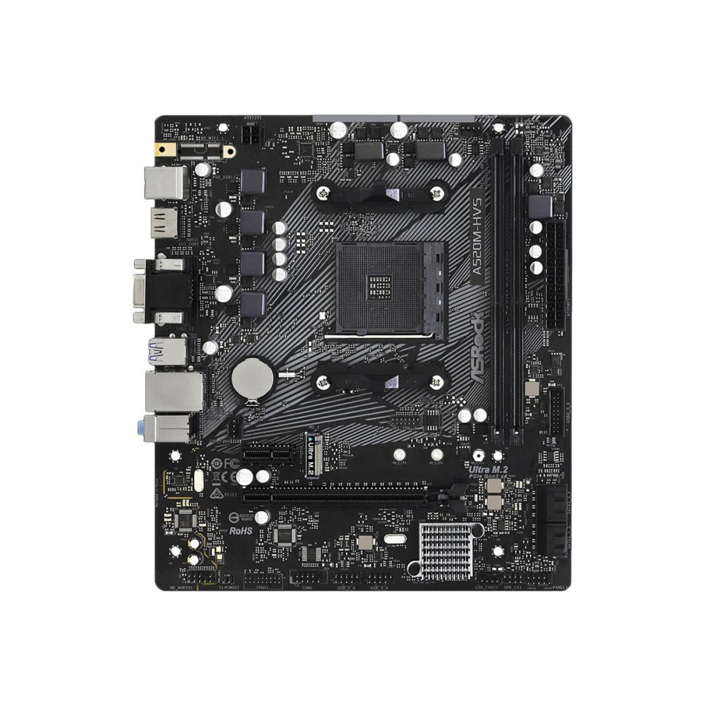 Produktbild för ASRock A520M-HVS - moderkort - micro ATX - Socket AM4 - AMD A520