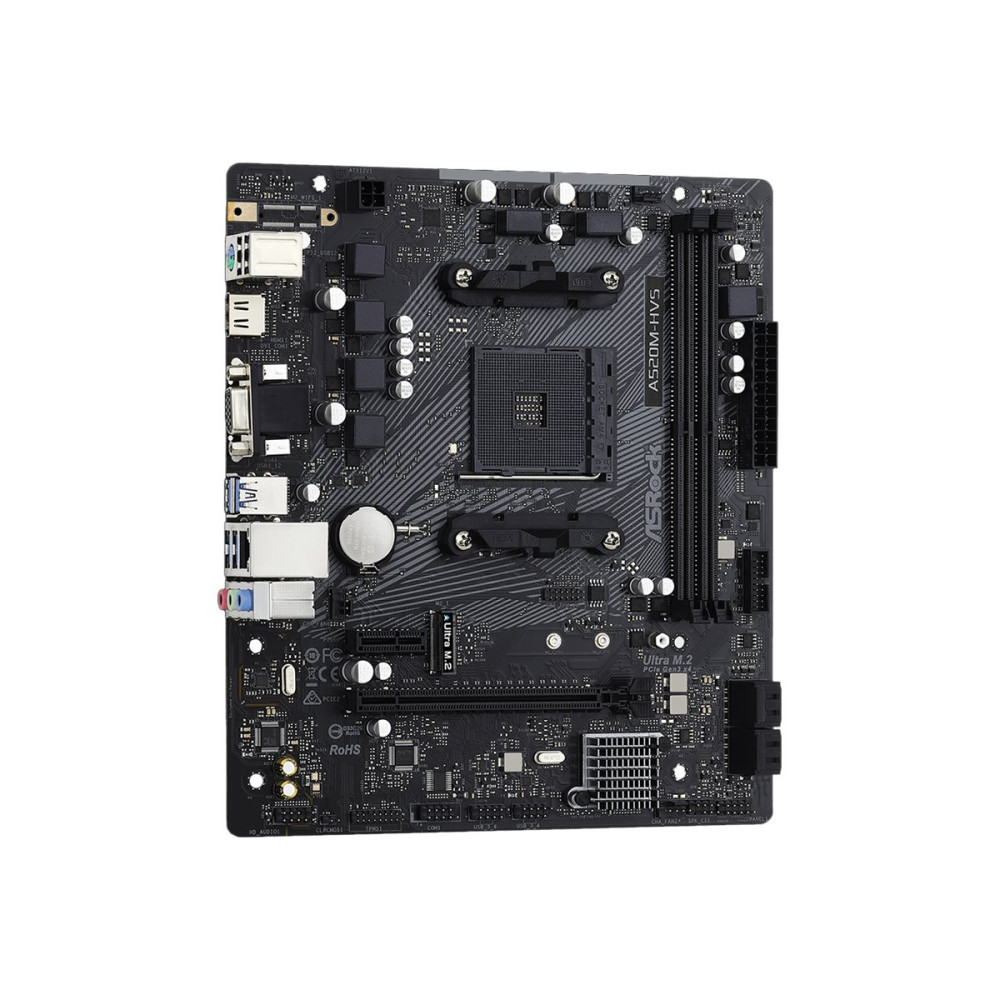 Produktbild för ASRock A520M-HVS - moderkort - micro ATX - Socket AM4 - AMD A520