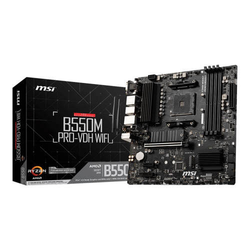 MSI MSI B550M PRO-VDH WIFI - moderkort - micro ATX - Socket AM4 - AMD B550