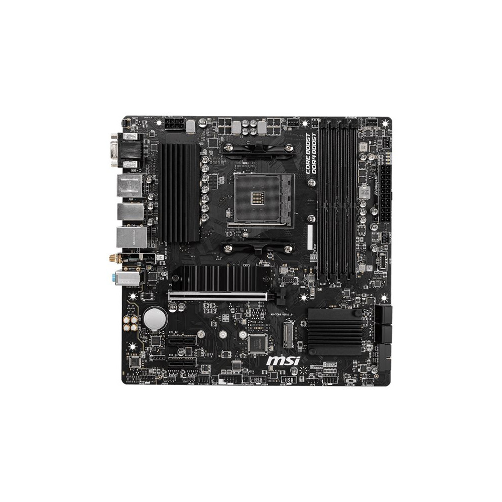 Produktbild för MSI B550M PRO-VDH WIFI - moderkort - micro ATX - Socket AM4 - AMD B550