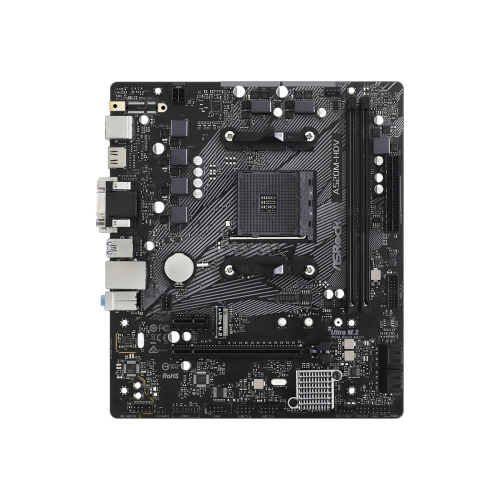 Produktbild för ASRock A520M-HDV - moderkort - micro ATX - Socket AM4 - AMD A520