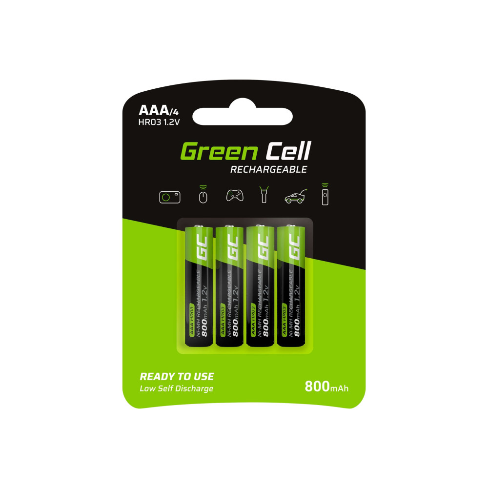 Produktbild för Green Cell Rechargeable batteri - 4 x AAA - NiMH