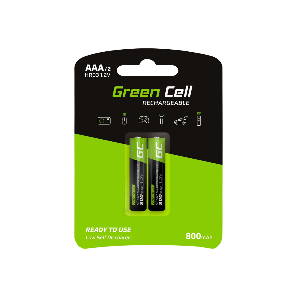 Produktbild för Green Cell batteri - 2 x AAA - NiMH