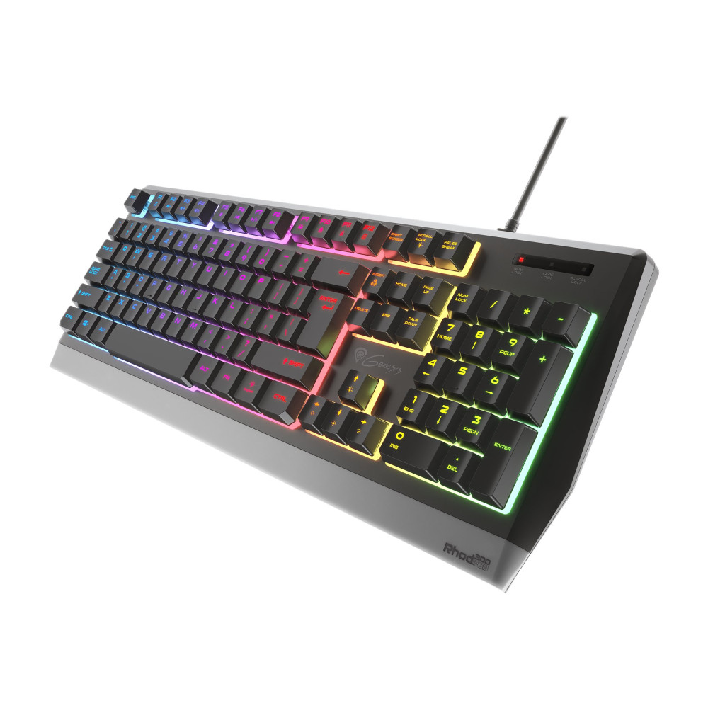 Produktbild för Genesis Rhod Series 300 RGB - tangentbord - QWERTY - amerikansk - svart Inmatningsenhet
