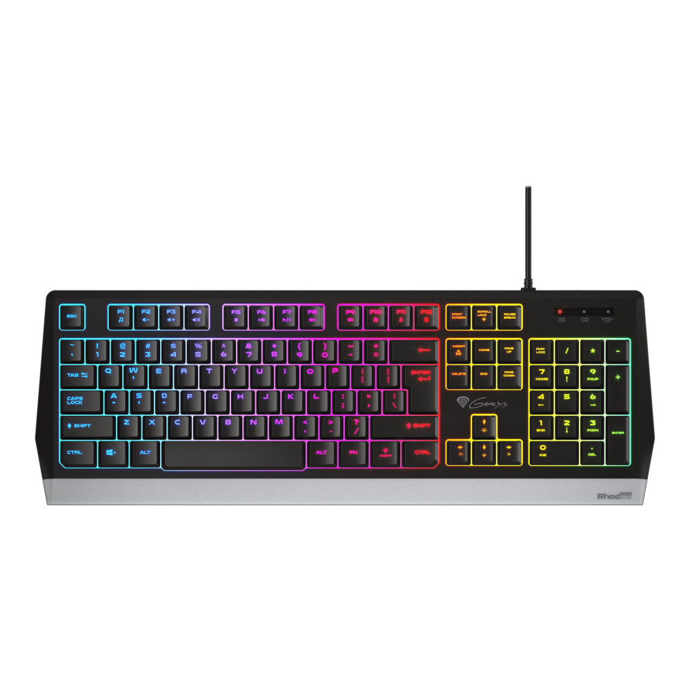 Produktbild för Genesis Rhod Series 300 RGB - tangentbord - QWERTY - amerikansk - svart Inmatningsenhet
