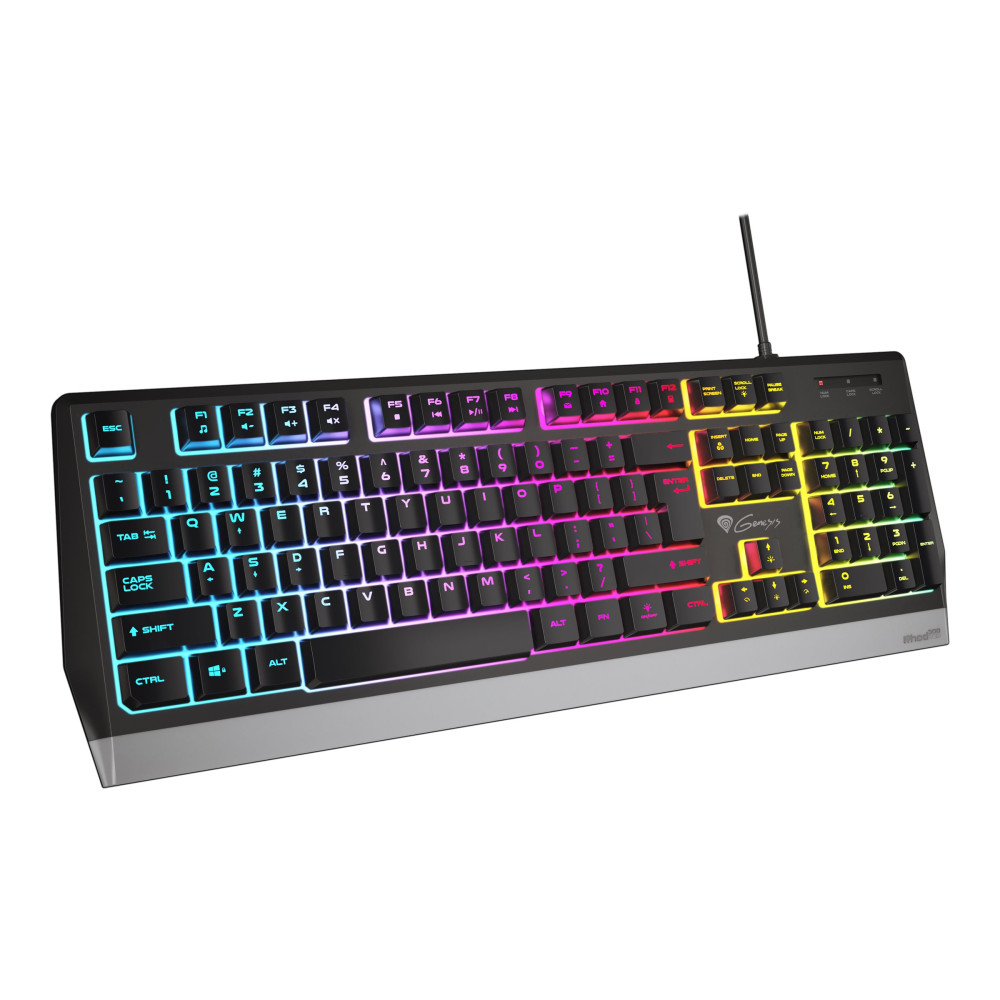 Produktbild för Genesis Rhod Series 300 RGB - tangentbord - QWERTY - amerikansk - svart Inmatningsenhet