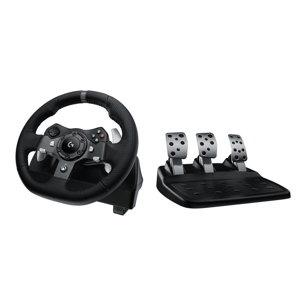Produktbild för Logitech G920 Driving Force - ratt- och pedaluppsättning - kabelansluten