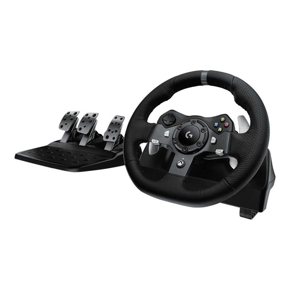 Produktbild för Logitech G920 Driving Force - ratt- och pedaluppsättning - kabelansluten