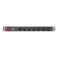 Produktbild för Lanberg PDU-07F-0200-IEC-BK - kraftdistributionsenhet - 2500 watt
