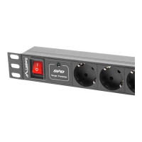 Produktbild för Lanberg PDU-07F-0200-IEC-BK - kraftdistributionsenhet - 2500 watt