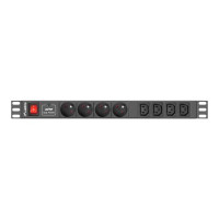 Produktbild för Lanberg PDU-04E04I-0200-IEC-BK - kraftdistributionsenhet - 2500 watt
