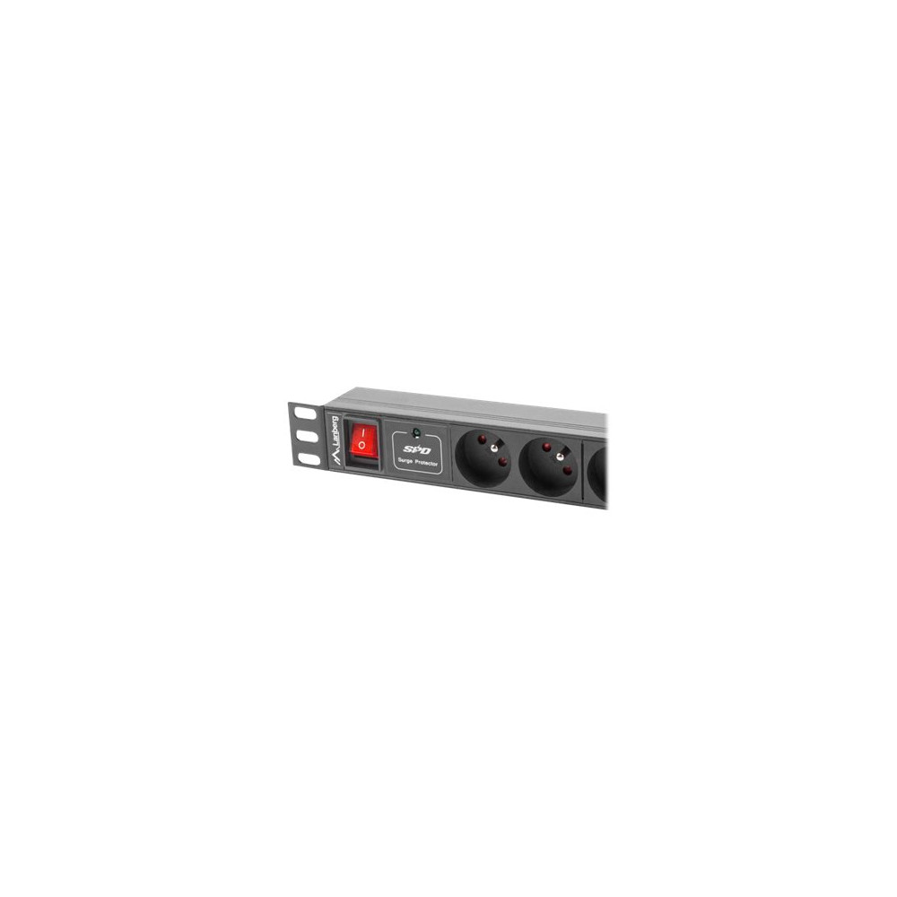 Produktbild för Lanberg PDU-04E04I-0200-IEC-BK - kraftdistributionsenhet - 2500 watt