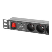 Produktbild för Lanberg PDU-04E04I-0200-IEC-BK - kraftdistributionsenhet - 2500 watt
