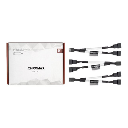 NOCTUA Noctua NA-SYC1 chromax.white - strömdelare för fläkt - 4-stifts PWM till 4-stifts PWM - 11.5 cm