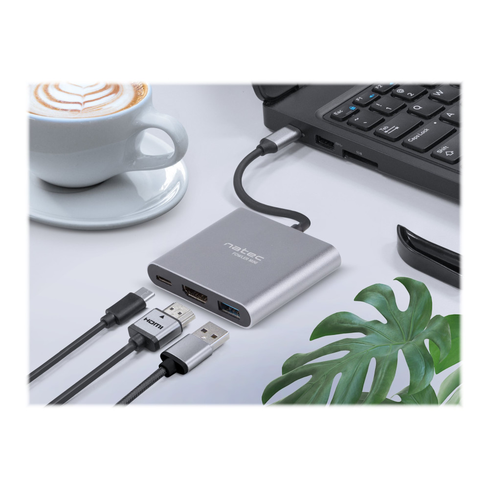 Produktbild för Natec Fowler Mini - dockningsstation - USB-C - HDMI