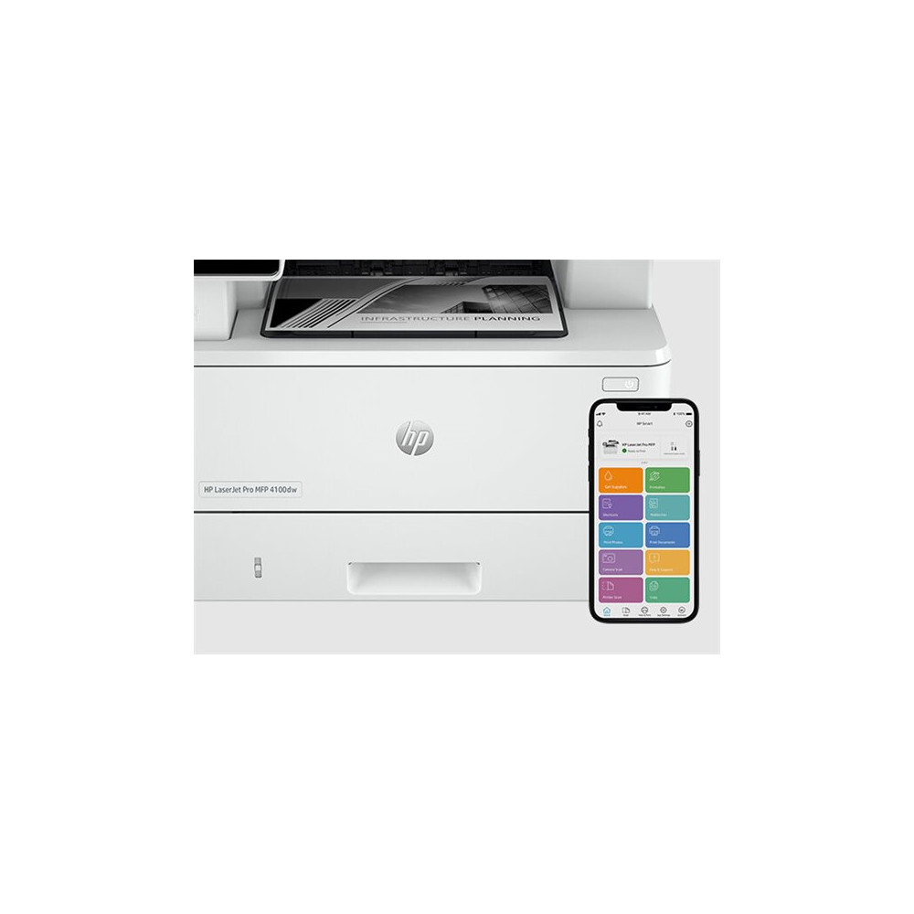 Produktbild för HP LaserJet Pro MFP 4102fdw - multifunktionsskrivare - svartvit