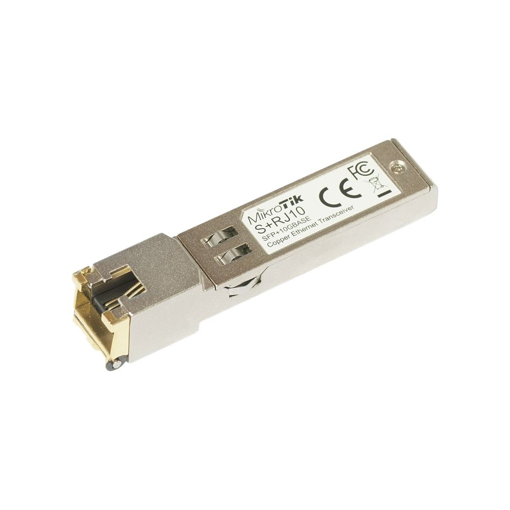 Produktbild för MikroTik S+RJ10 - SFP+ sändar/mottagarmodul - 10Mb LAN, 100Mb LAN, 1GbE, 10GbE, 5GbE, 2.5GbE