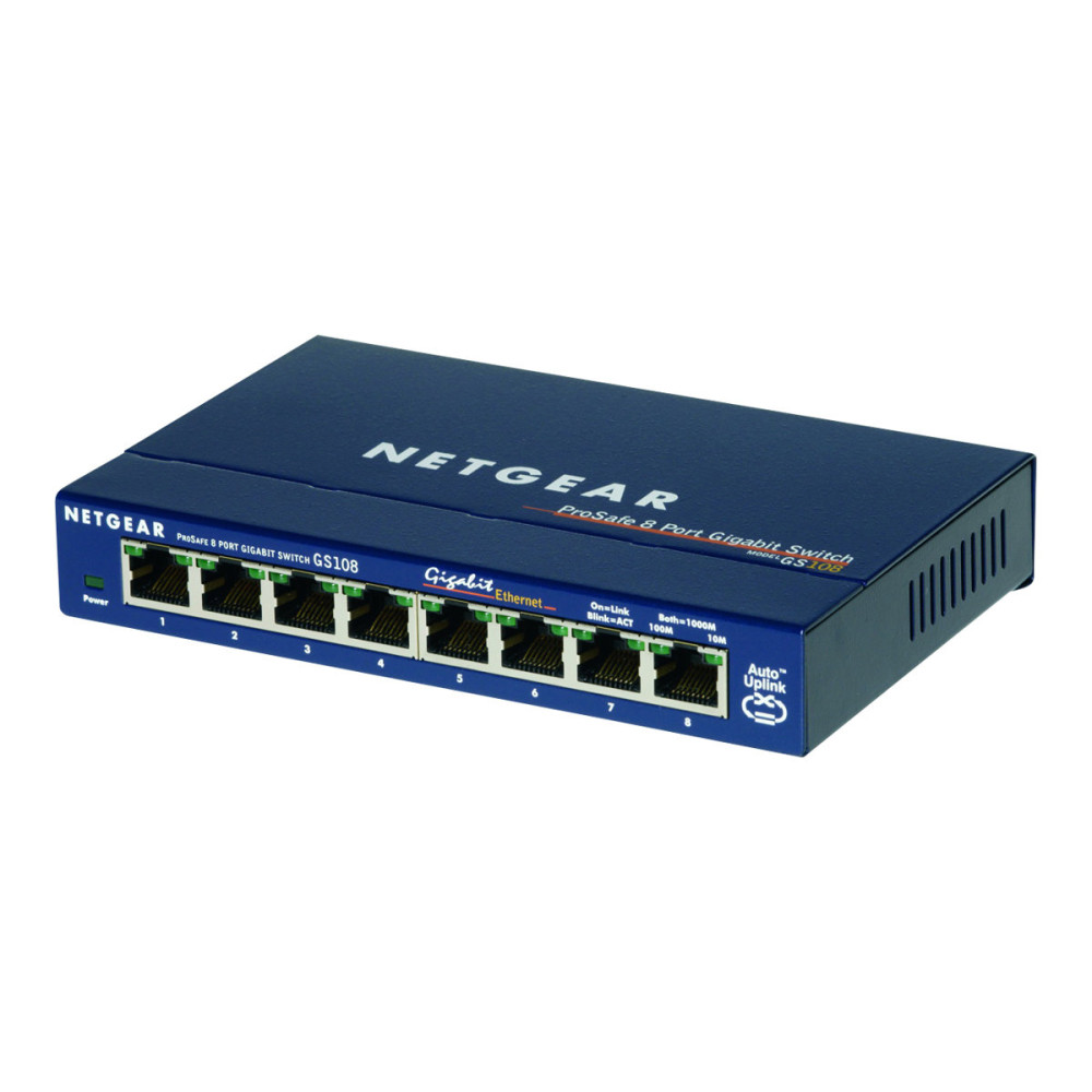 Produktbild för NETGEAR GS108 - switch - 8 portar