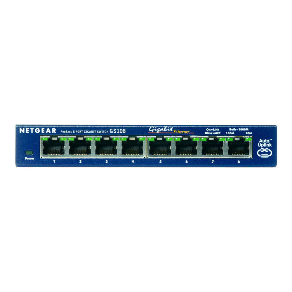 Produktbild för NETGEAR GS108 - switch - 8 portar