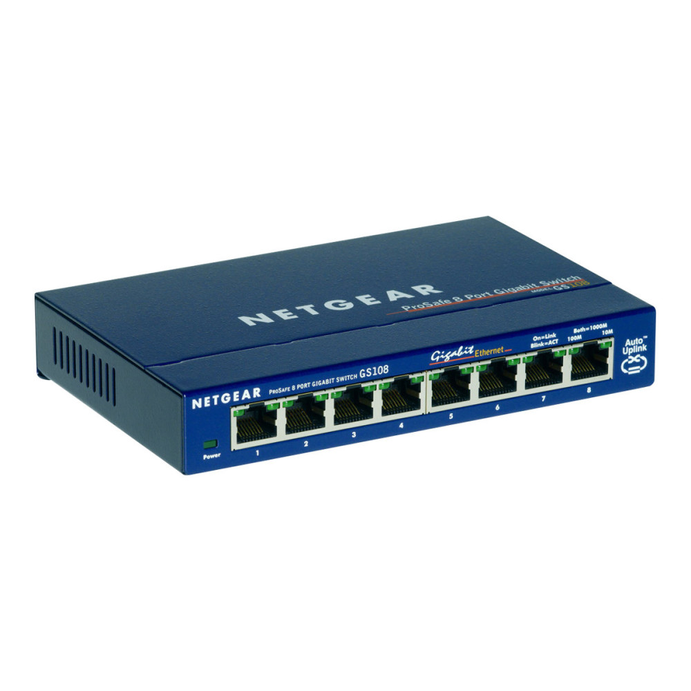 Produktbild för NETGEAR GS108 - switch - 8 portar
