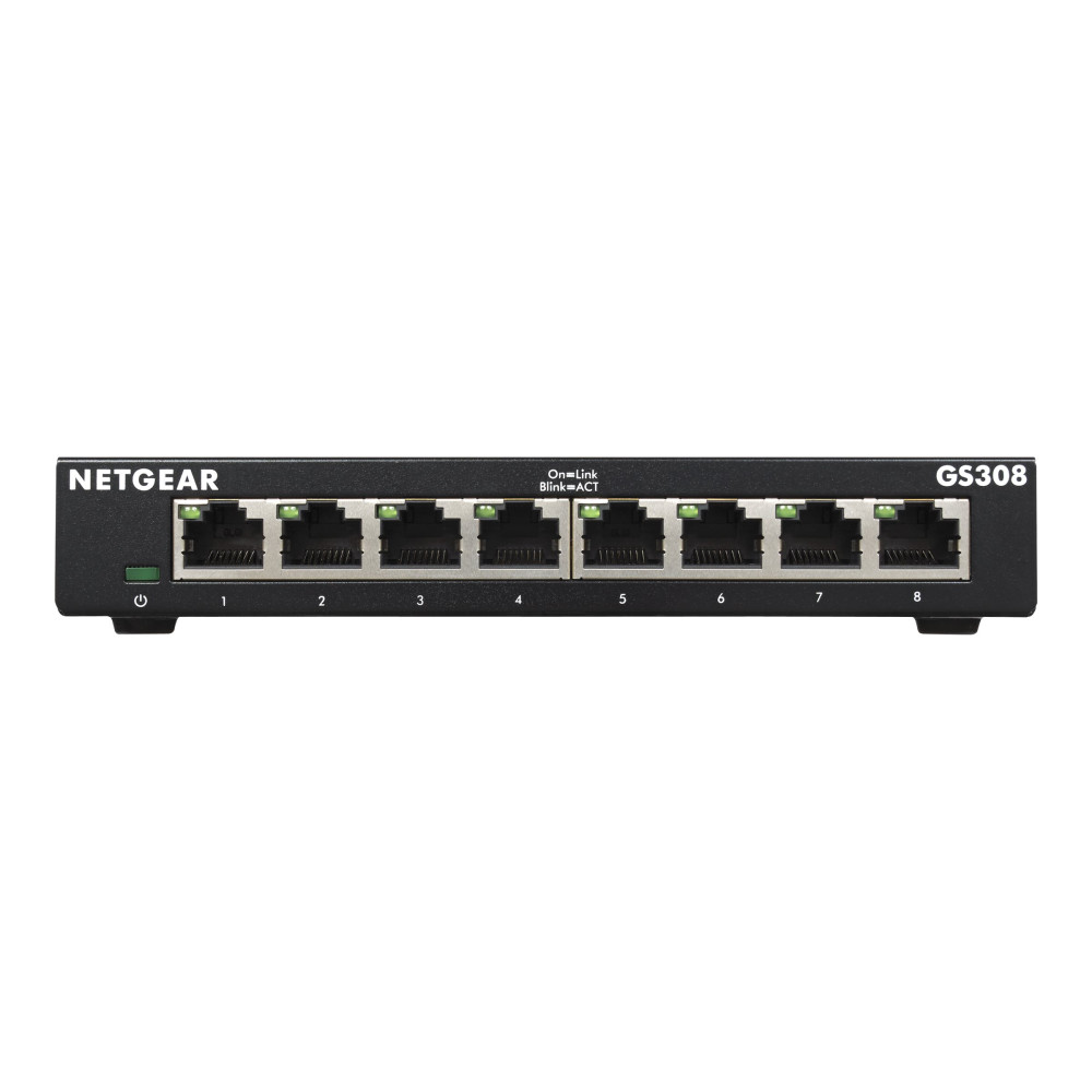 Produktbild för NETGEAR GS308v3 - switch - 8 portar - ohanterad