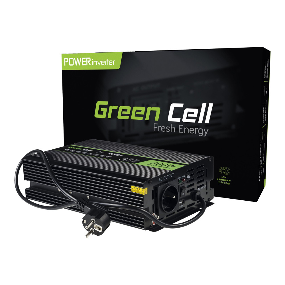 Produktbild för Green Cell - DC-AC-omriktare - 300 watt