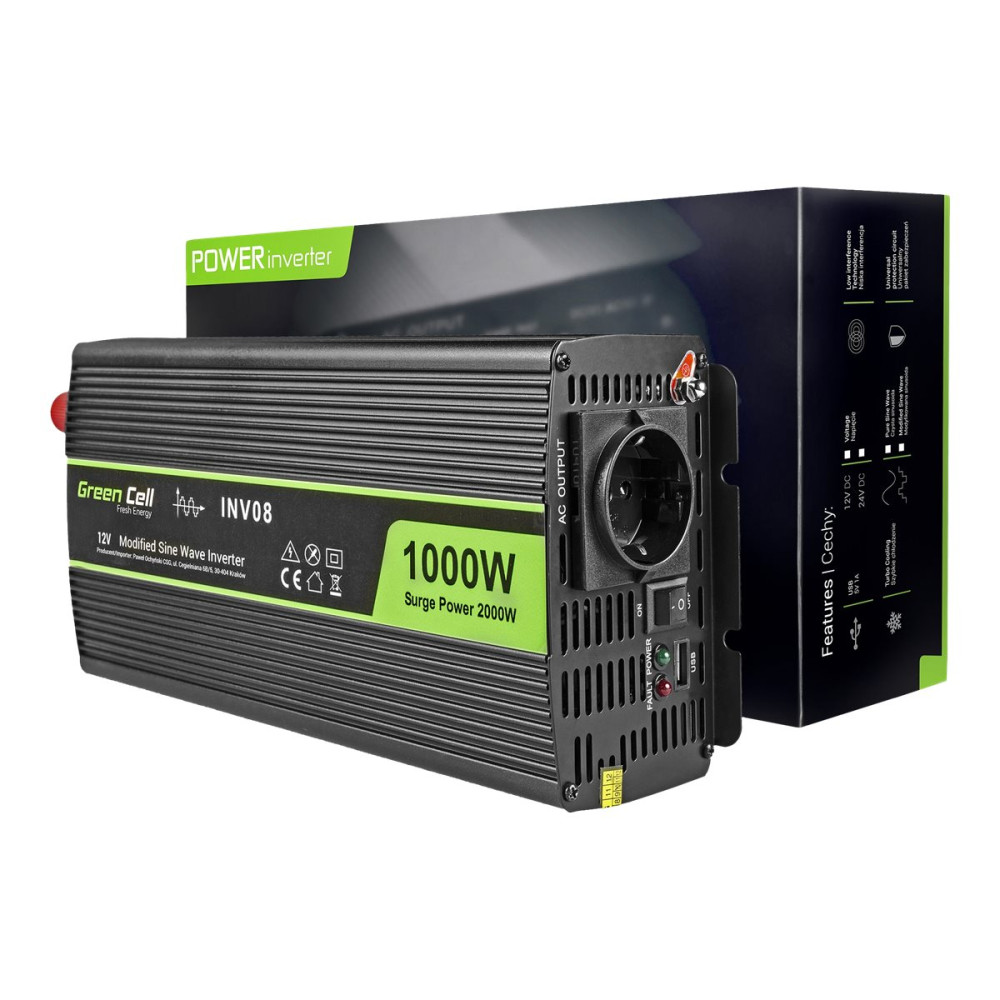 Produktbild för Green Cell - DC-AC-omriktare - 1000 watt